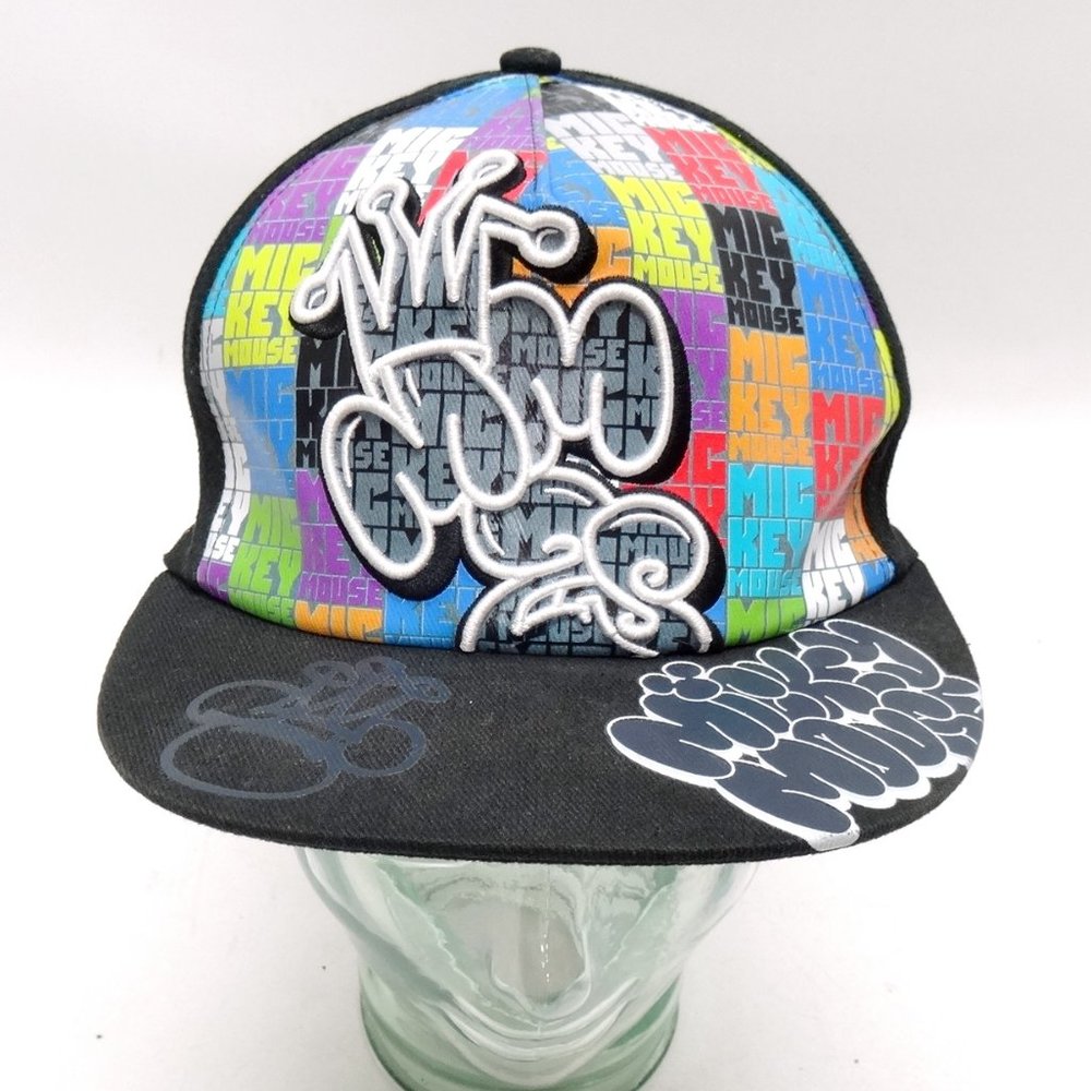 Disney Mickey Mouse Graffiti Flat Brim Hat